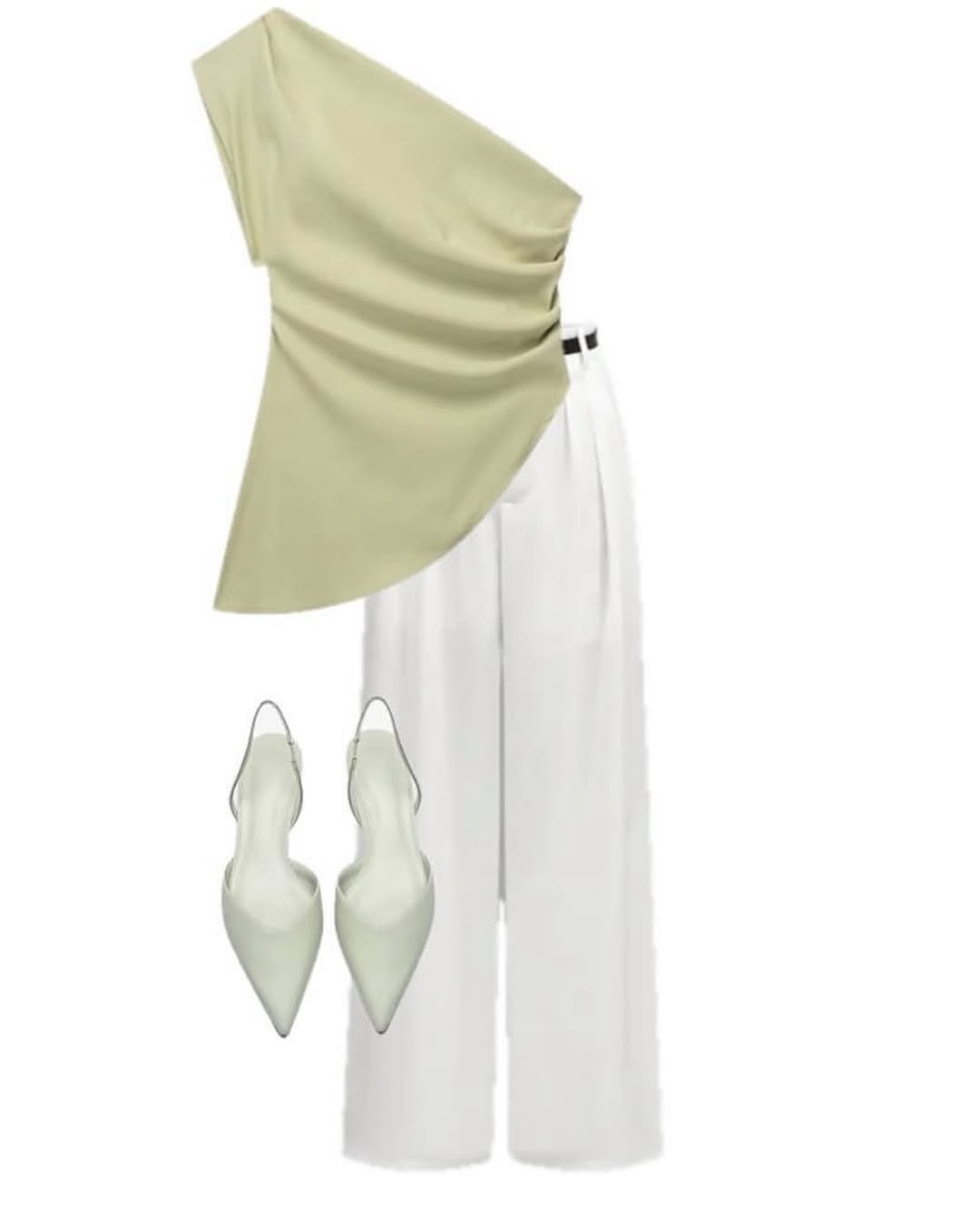 Damen Asymmetric One Shoulder Top