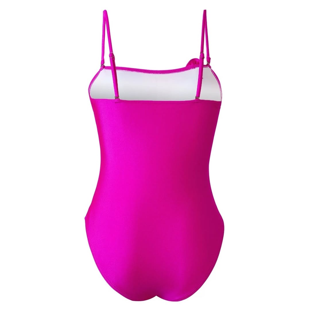Floral Applique Monokini with Sarong