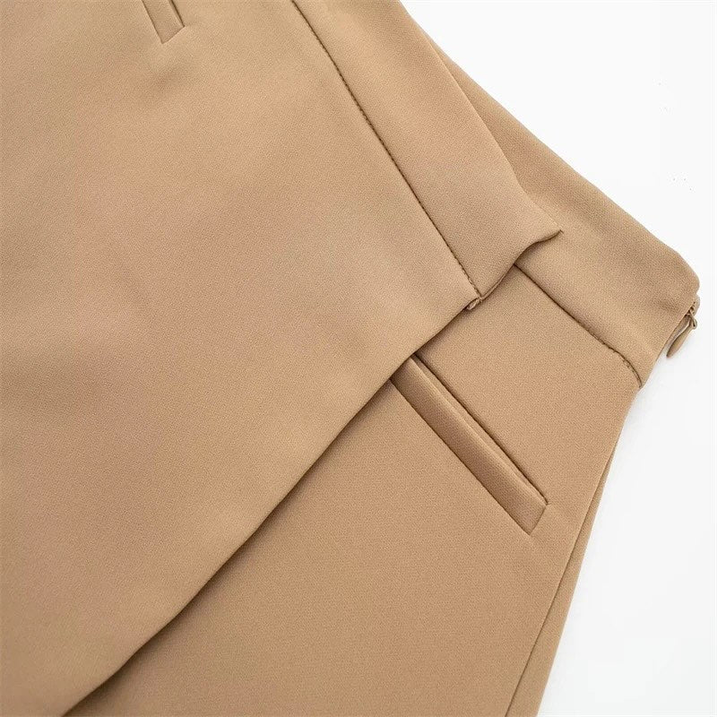High Waist Asymmetric Skorts