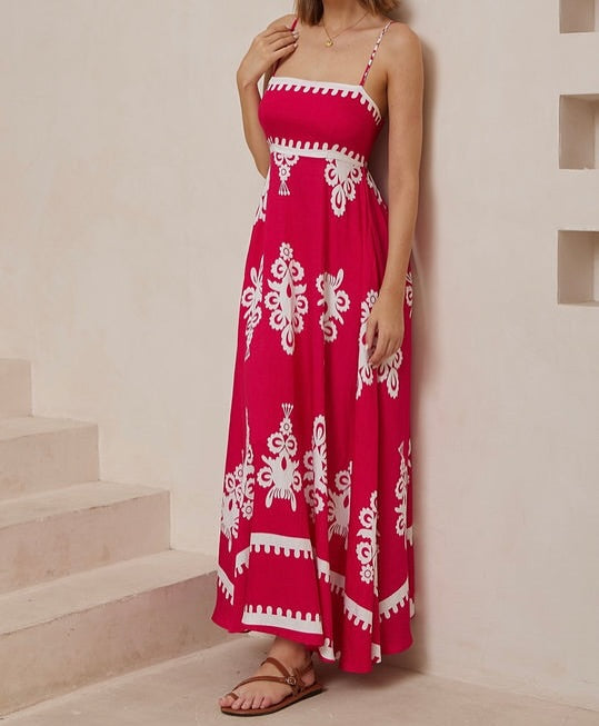 Nero Printed Singlet Maxi Dress