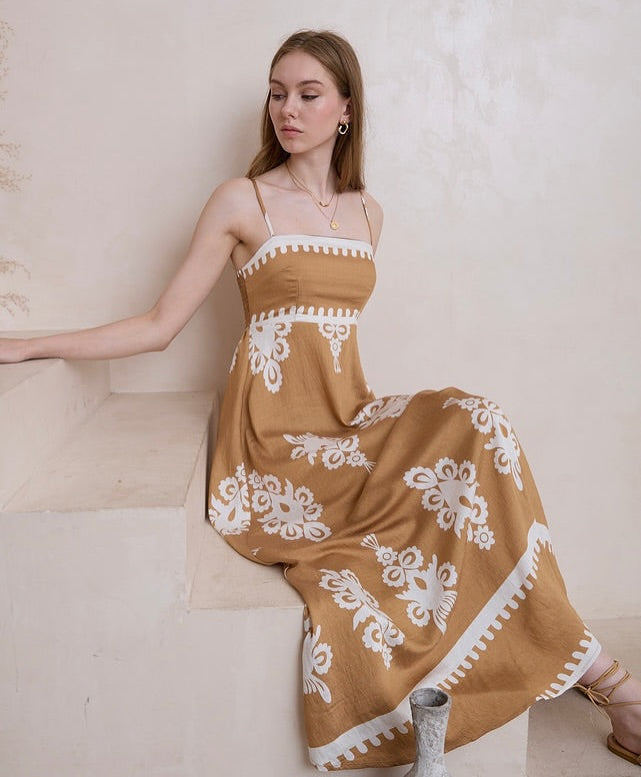 Nero Printed Singlet Maxi Dress