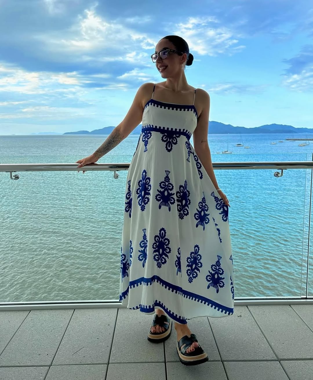 Nero Printed Singlet Maxi Dress