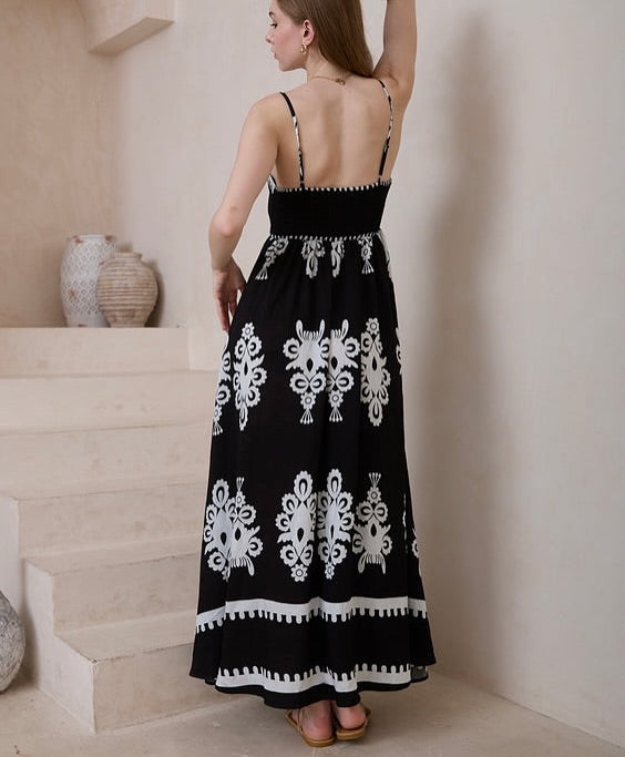 Nero Printed Singlet Maxi Dress