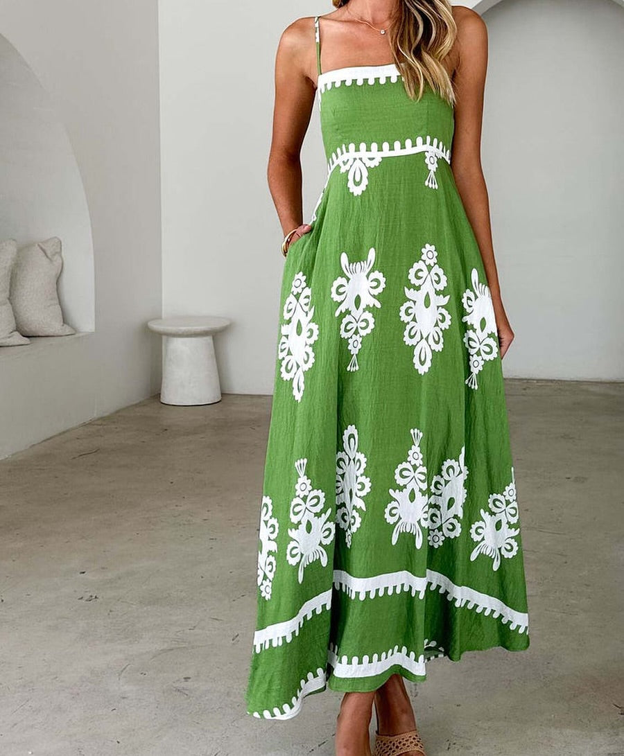 Nero Printed Singlet Maxi Dress
