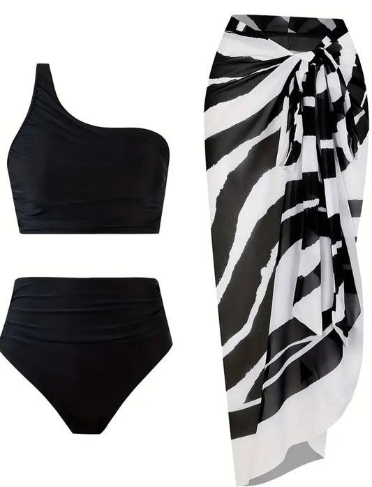 One Shoulder 3Pc Swimwear
