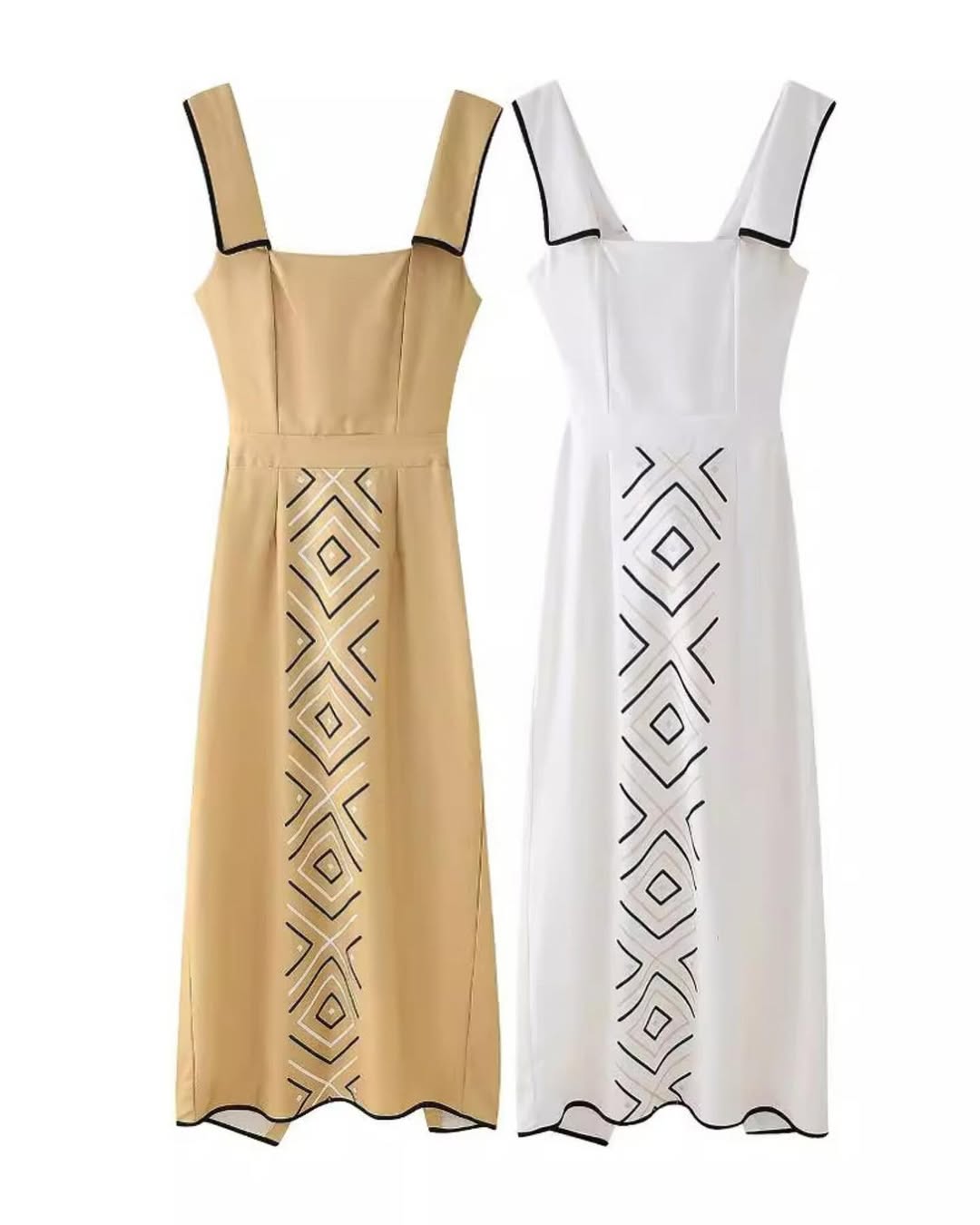 PRINTED BACK KNOT MIDI DRESS