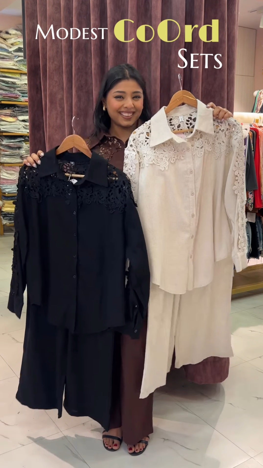 Modest Cutwork Coord Set