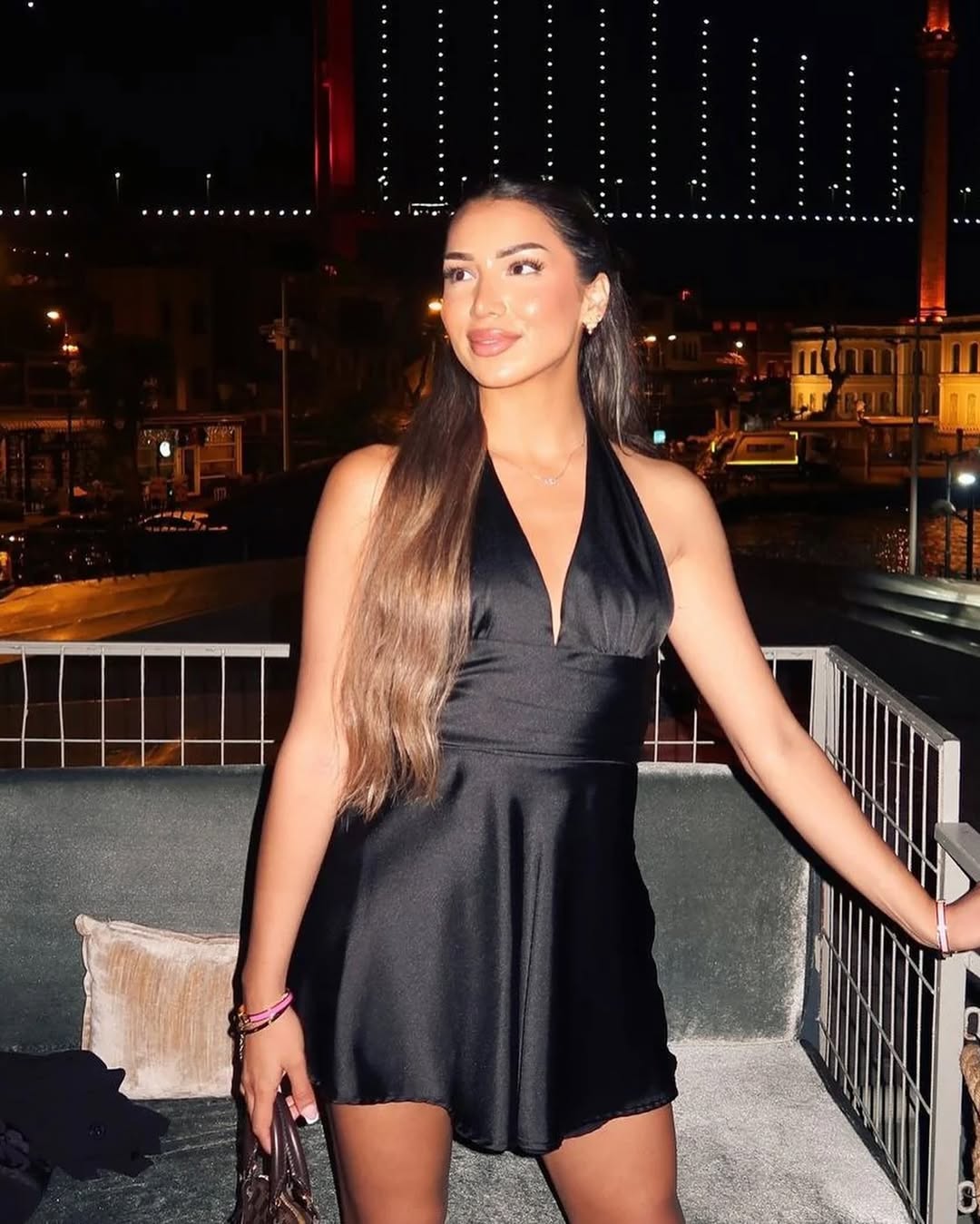 Halter Back Bow Tie Mini Dress