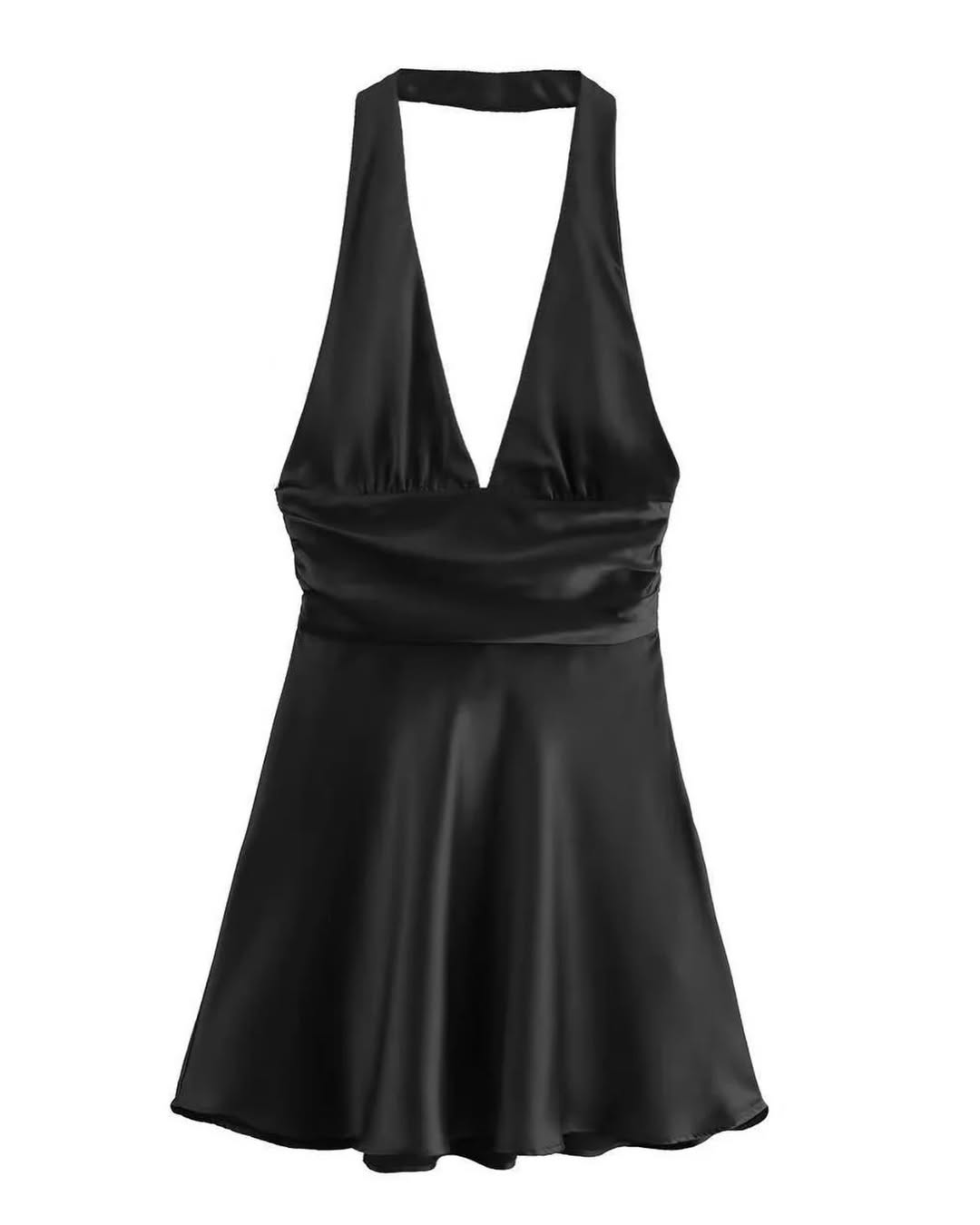 Halter Back Bow Tie Mini Dress