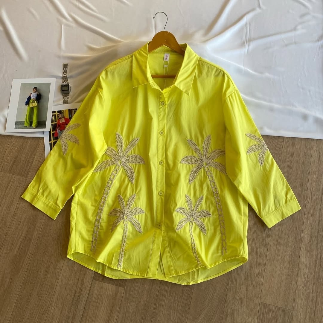 Palm Tree Poplin Shirts