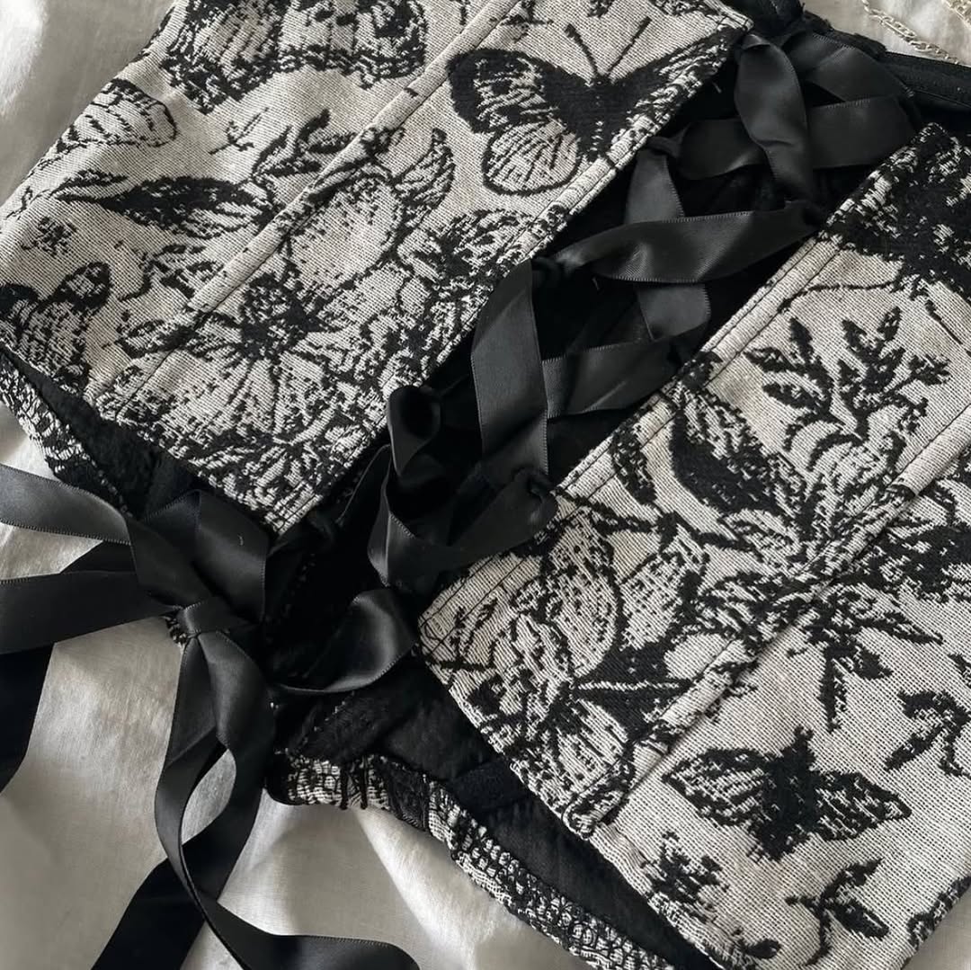 Jacquard Corset Tube Top