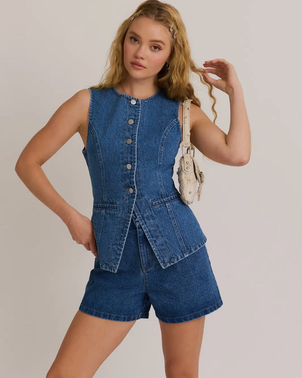 Isabel Denim Short Coord Set