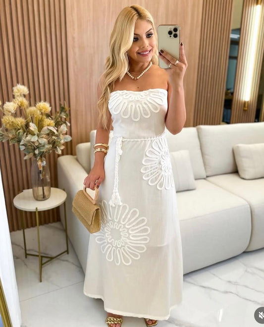 Cordelia Floral Appliqué Dress