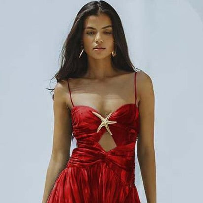 Starfish Monokini and Sheer Skirt Set