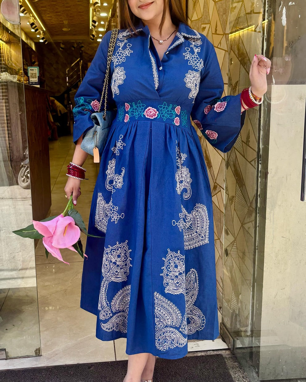 Sofia Embroidered Maxi Dress
