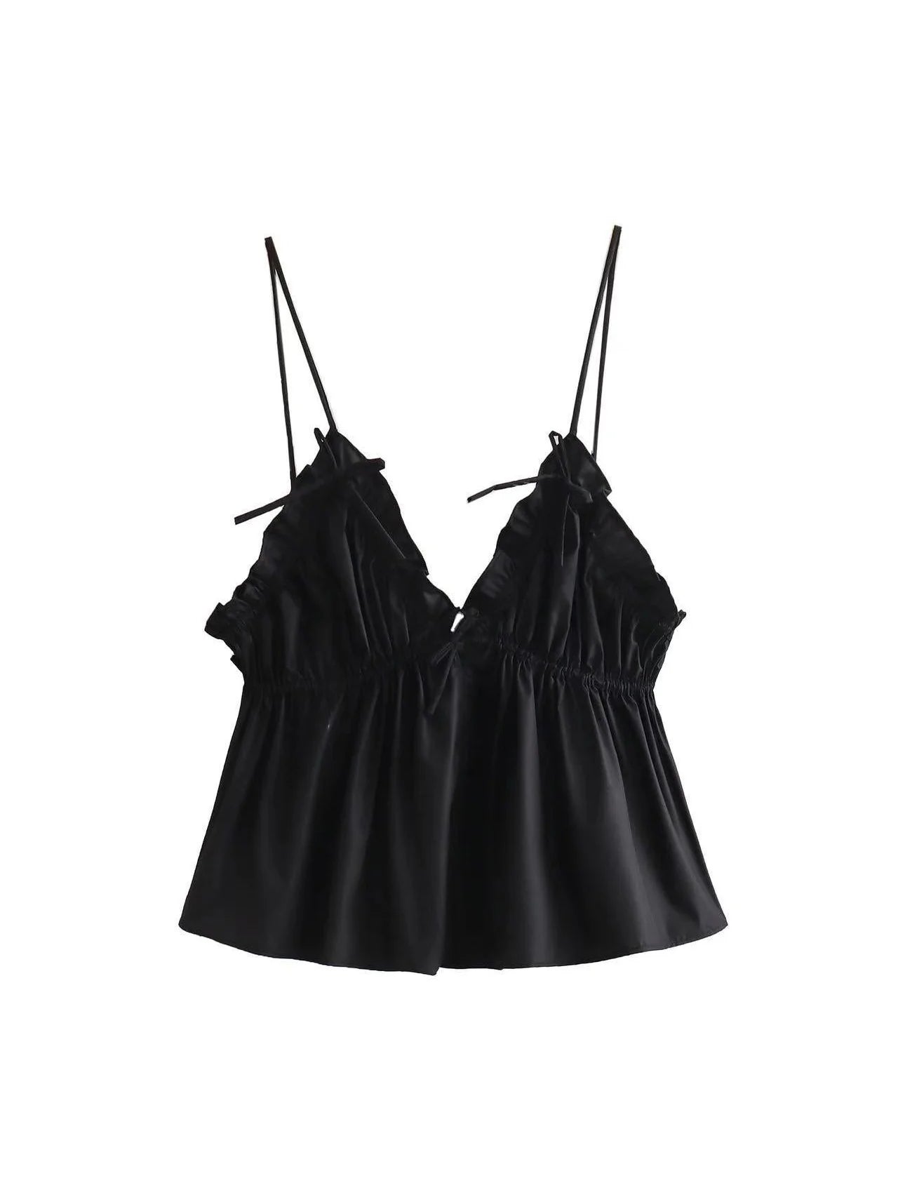 Tied Camisole Ruffle Top