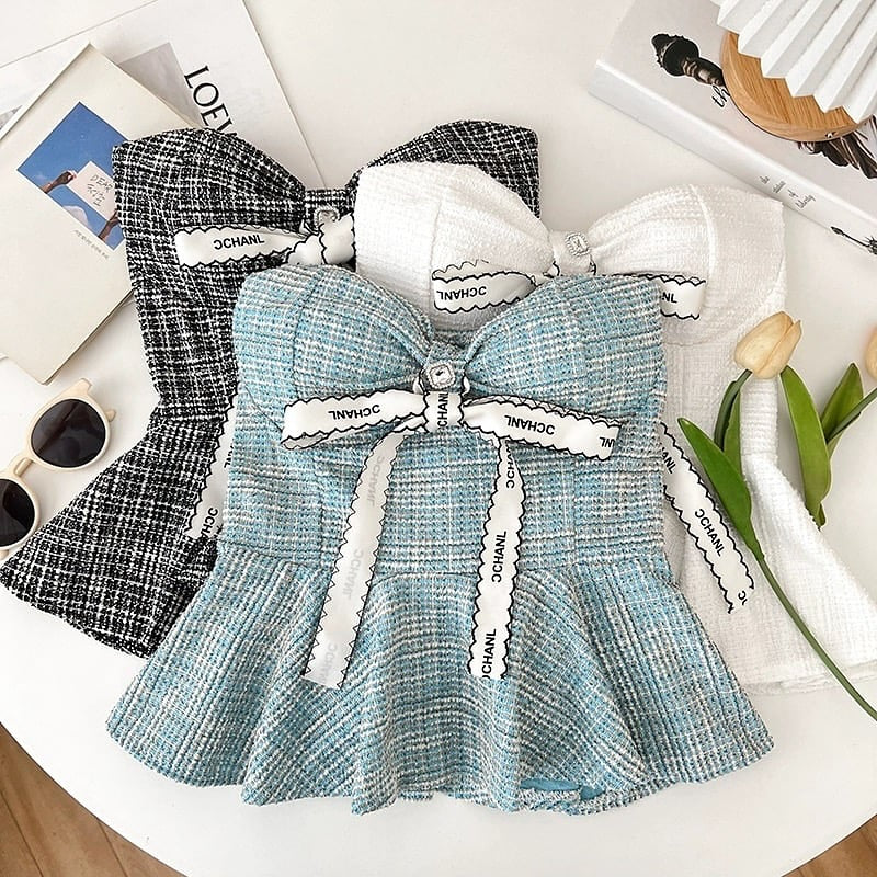 Tweed Peplum Top