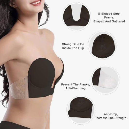 Whixant Adhesive Invisible Strapless Lift Up Bra