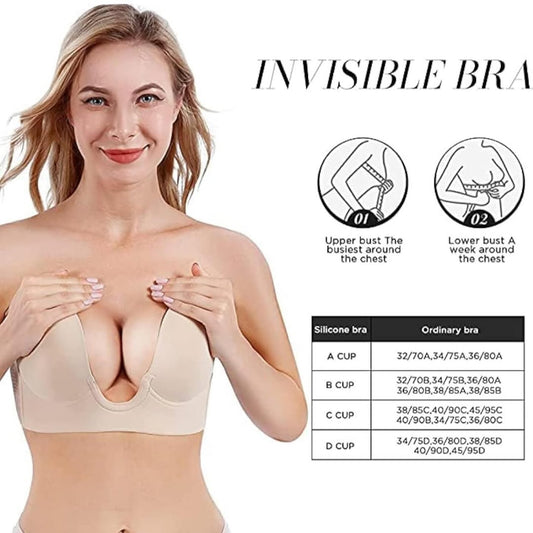 Whixant Adhesive Invisible Strapless Lift Up Bra