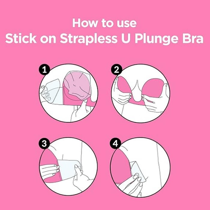 Whixant Adhesive Invisible Strapless Lift Up Bra