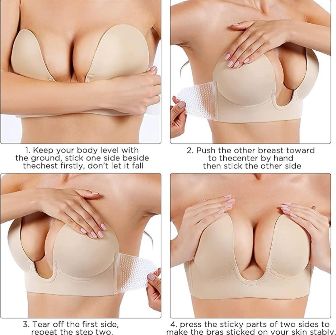 Whixant Adhesive Invisible Strapless Lift Up Bra