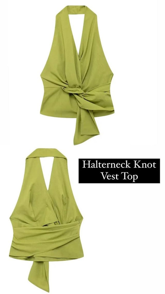 Halterneck Knot Vest Top