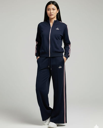 A L O Zipper knitted Coord Set