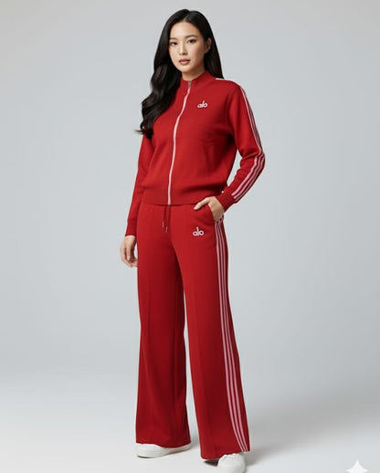 A L O Zipper knitted Coord Set