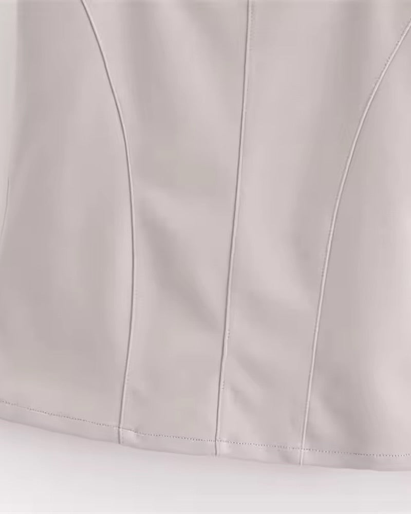 Beatrice Halter Top with Belted Flared Interlock Pant Coord Set