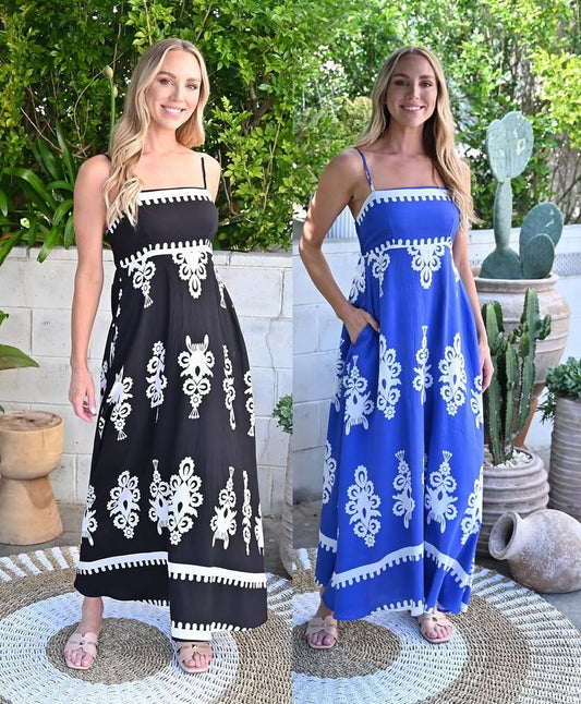 Nero Printed Singlet Maxi Dress