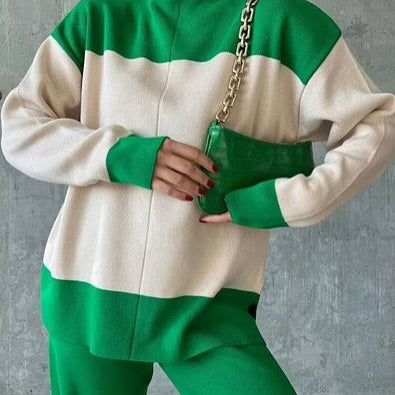 O-Neck Knitted Coord Set