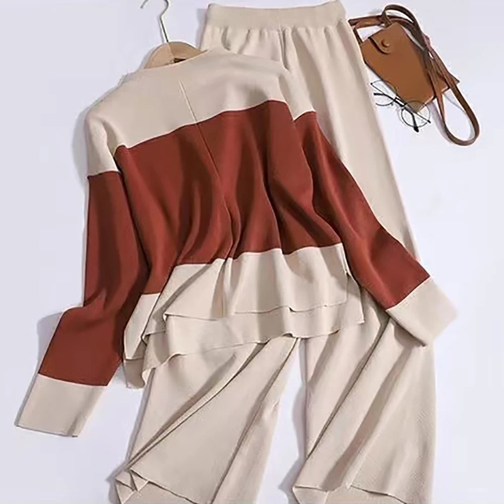 O-Neck Knitted Coord Set