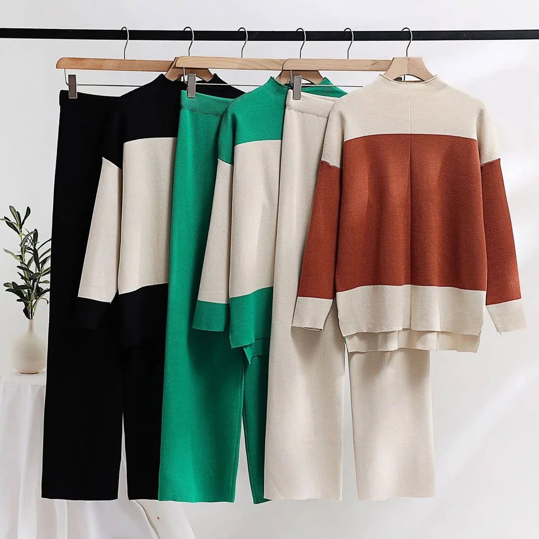 O-Neck Knitted Coord Set