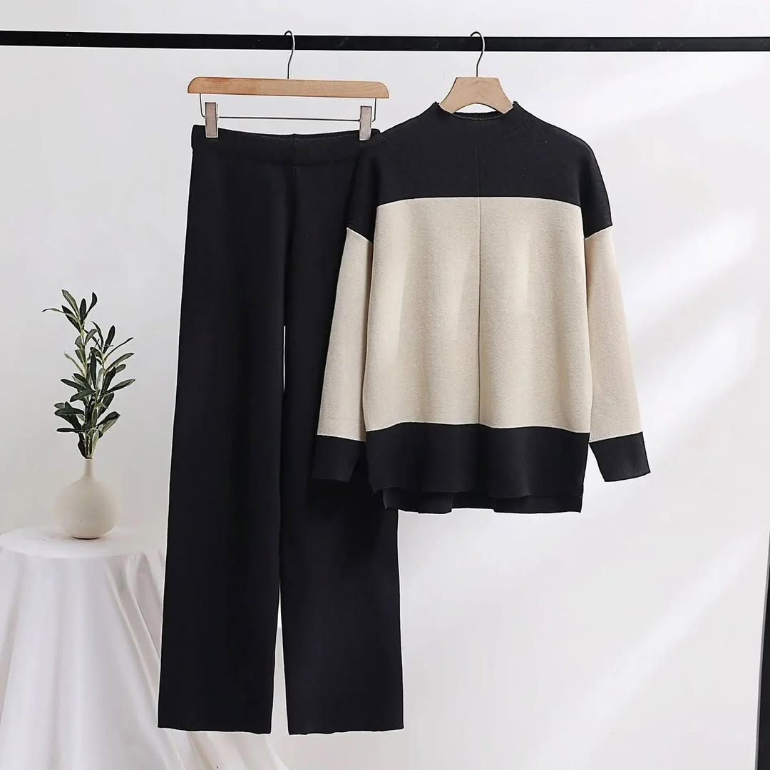 O-Neck Knitted Coord Set