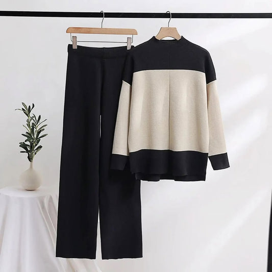 O-Neck Knitted Coord Set
