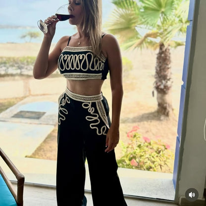 Saka Embroidered Cording Boho Set
