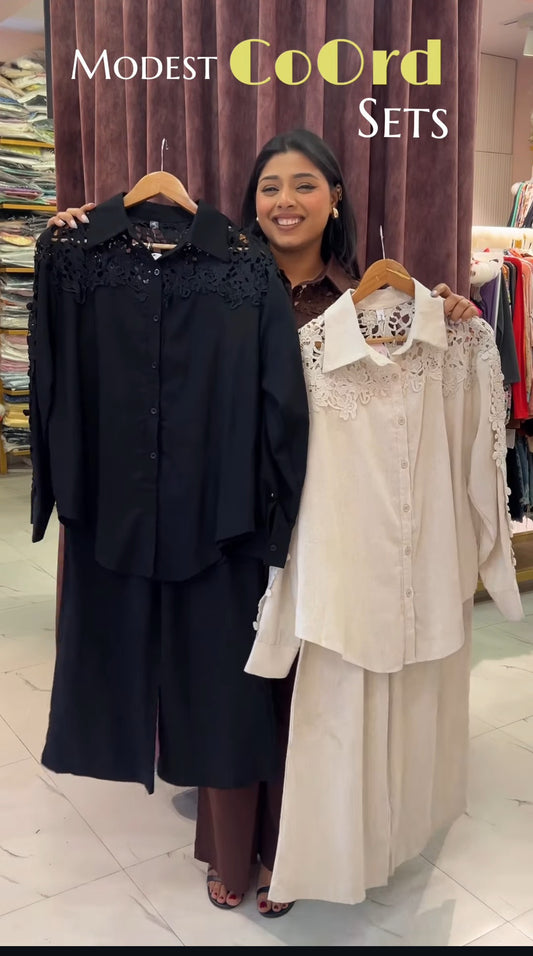 Modest Cutwork Coord Set