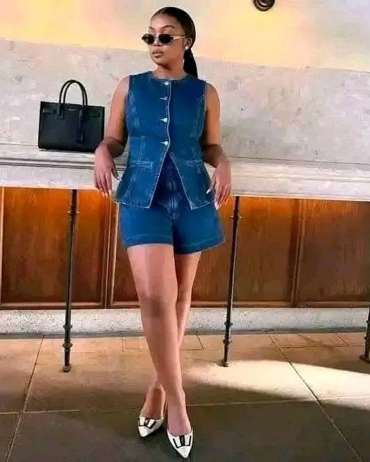 Isabel Denim Short Coord Set