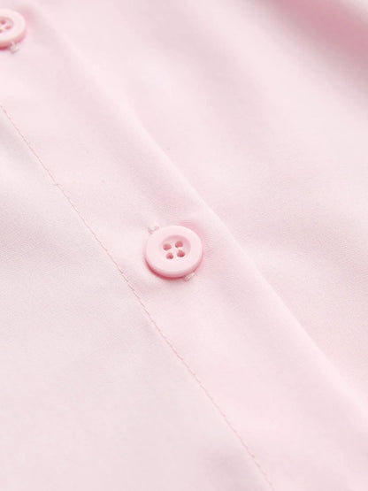 Lace Up Placket Blouse Shirt