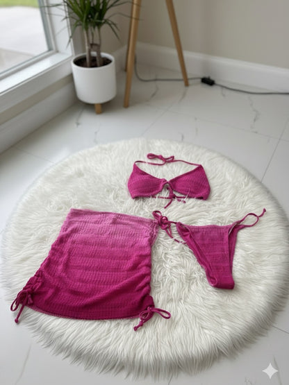 Sun Kissed Dual Shaded 3 Pc Bikini Set