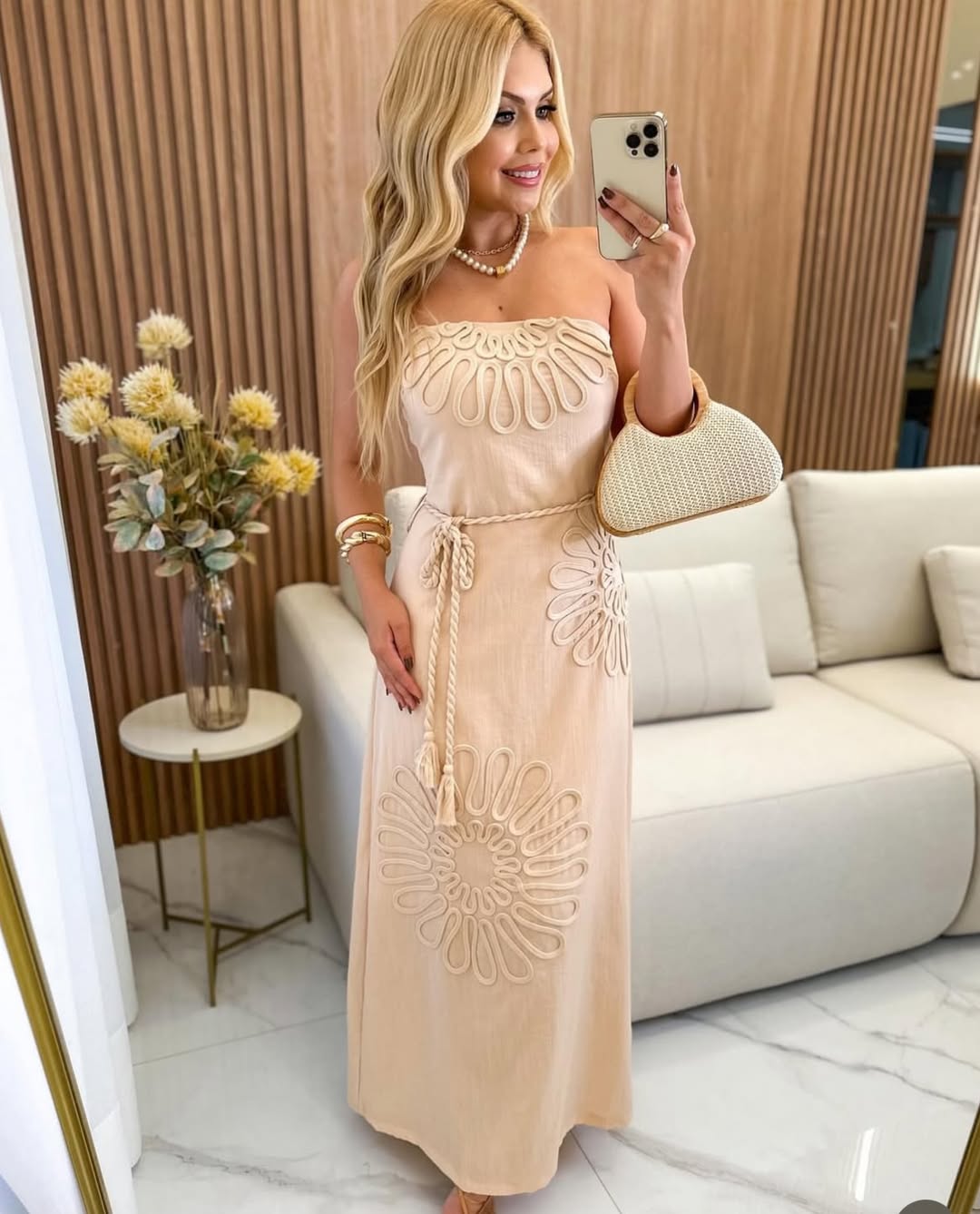 Cordelia Floral Appliqué Dress