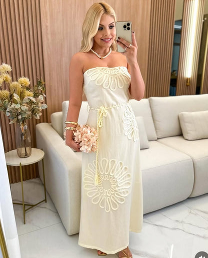 Cordelia Floral Appliqué Dress
