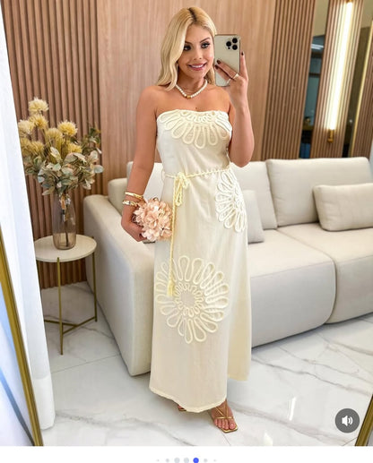 Cordelia Floral Appliqué Dress
