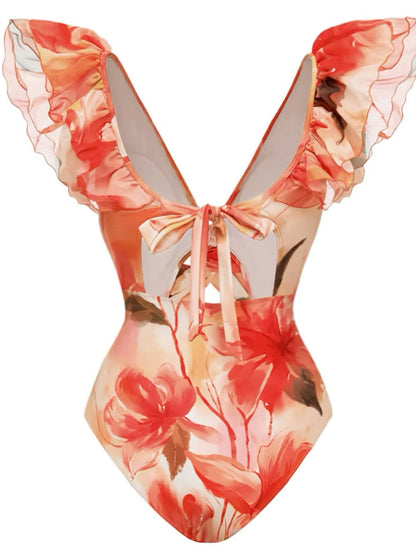 Saffron Dance Duo Monokini with Skirt Set