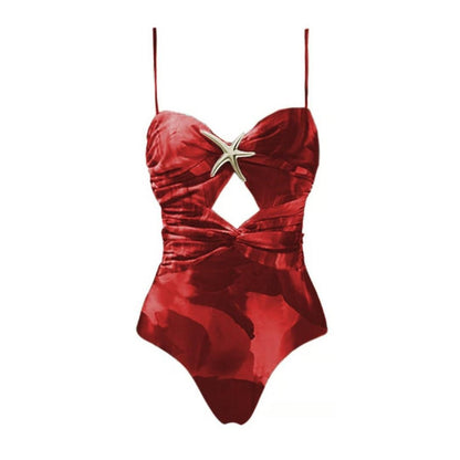 Starfish Monokini and Sheer Skirt Set