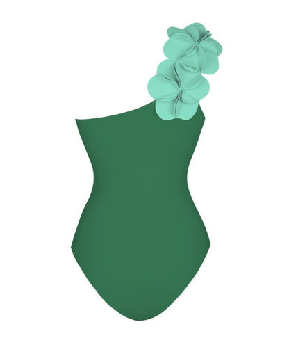 Pablo One Shoulder Monokini with Skirt Set