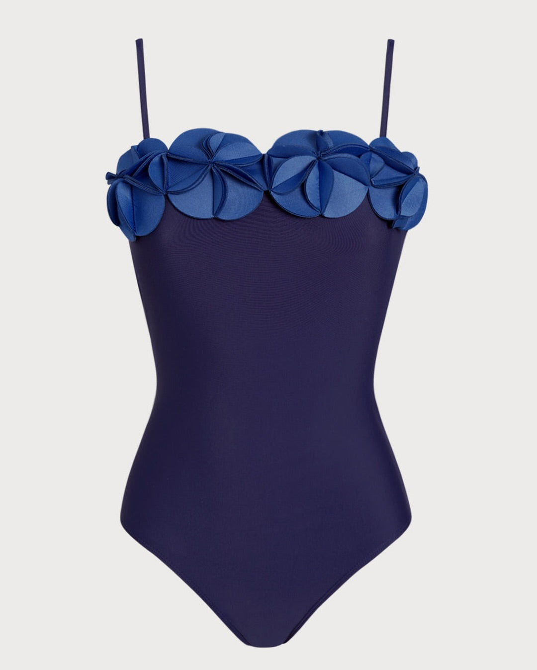 Floral Appliqué Monokini with Skirt Set