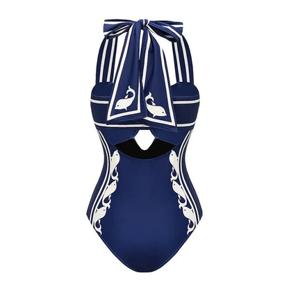 Riviera Wave Monokini with Wrap Skirt Set