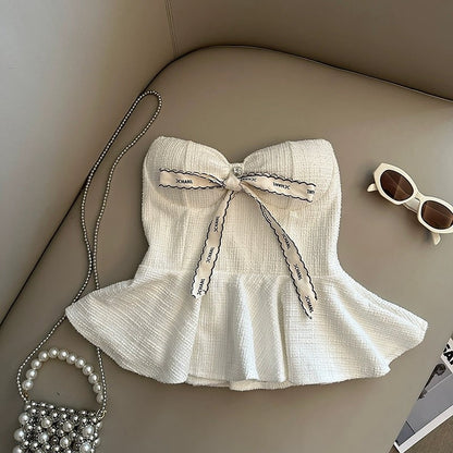 Tweed Peplum Top