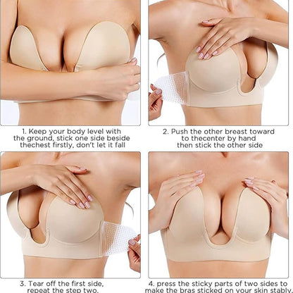 Whixant Adhesive Invisible Strapless Lift Up Bra